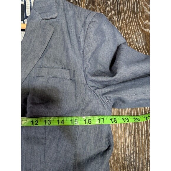 Banana Republic Sz 10 Women Blazer Blue Italian Fabric Career Casual Jacket 113 - Picture 7 of 8